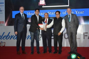 Meddo's Founder Saurabh Kochhar received the Healthcare Startup of the year award at MT India Healthcare Awards 2019
