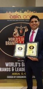 Ascent Technology recieves Asia One award for World's Greatest Brand along with CEO Mr. Kundan Shekhawat for World's Greatest Leader 2018